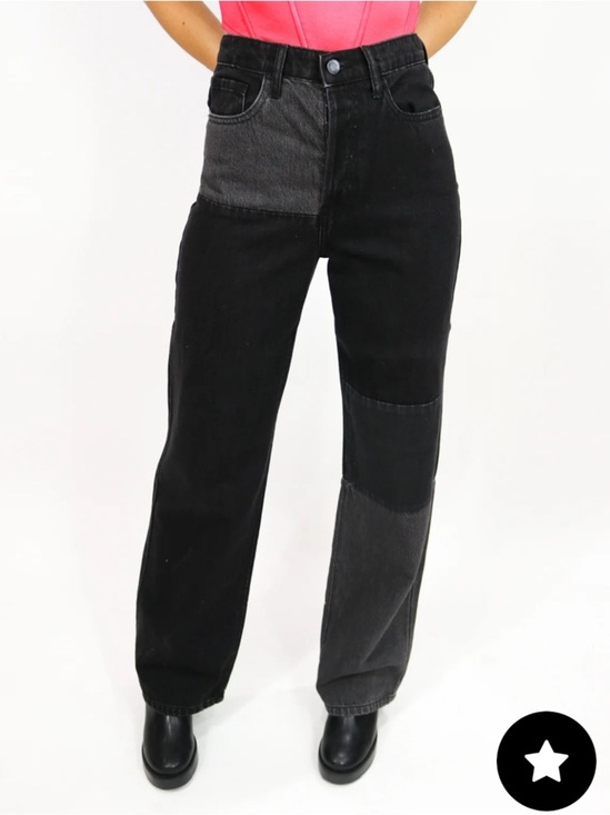 Cello Denim - Cello High Waisted Colorblock Jeans |Wide Leg | Size 13